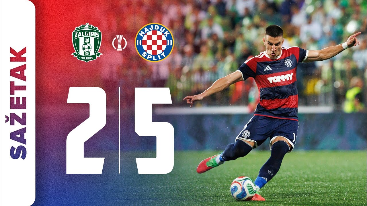FK Žalgiris 2–5 HNK Hajduk Split full highlights