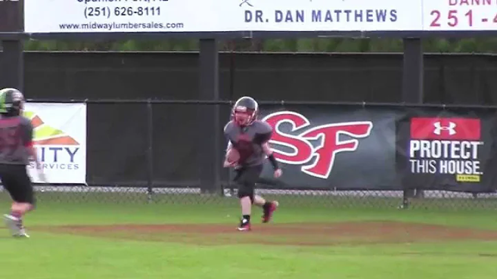 9 Year Old Cameron Lytle Intercepts the Handoff!
