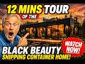ONLY $69K FOR THIS BLACK BEAUTY SHIPPING CONTAINER HOME ?! AMISH BUILT MODERN MODULAR CABIN