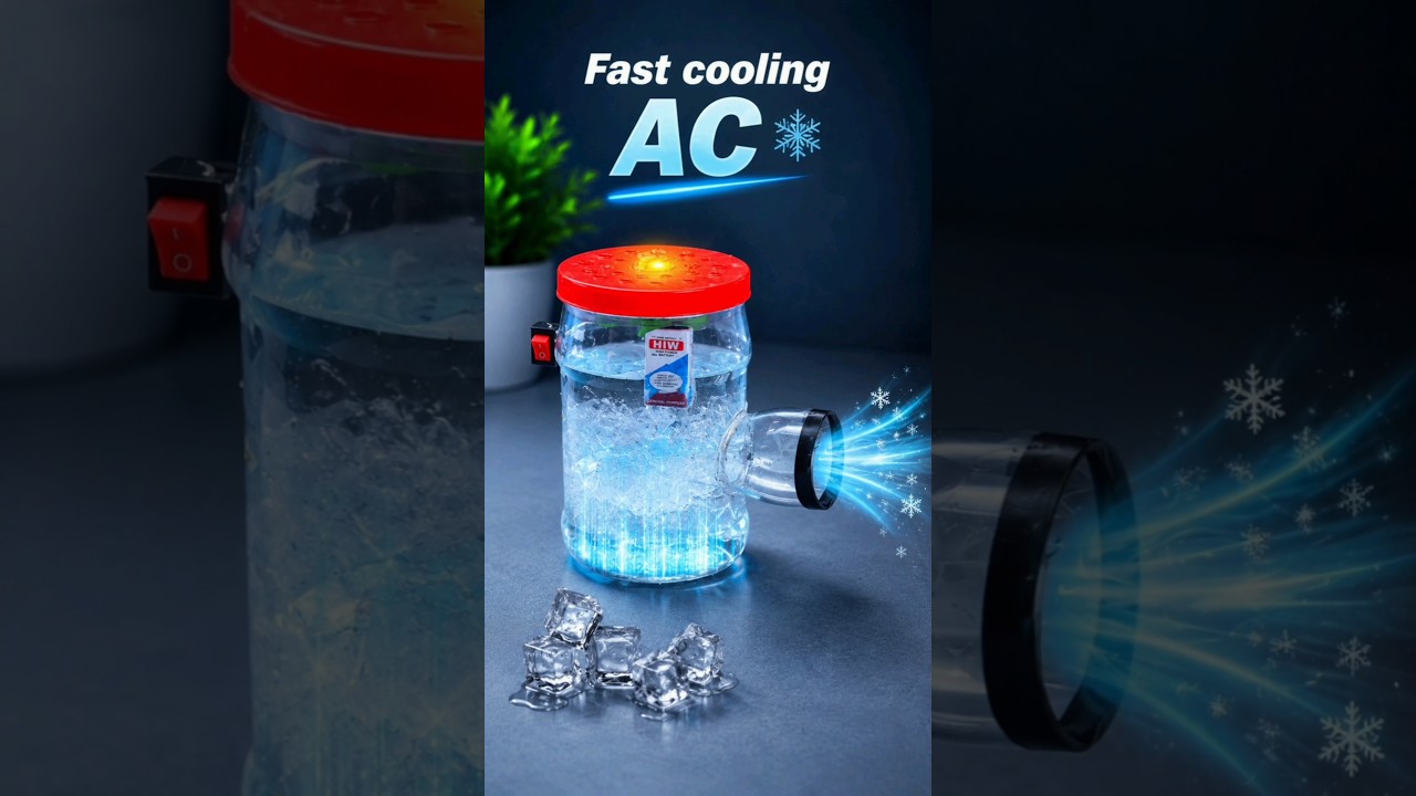 DC motor ka desi cooling jugad ₹10 me ❄️ #diy #craft #fastcooling