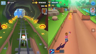 WHO WILL WIN???Subway Princess Runner & Subway Surfers - Race!!! Android/iOS Gameplay HD screenshot 2