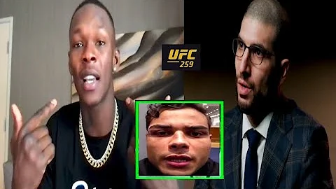 Ariel Helwani and Israel Adesanya laugh at Paulo Cost drunk before fight claim| UFC 259