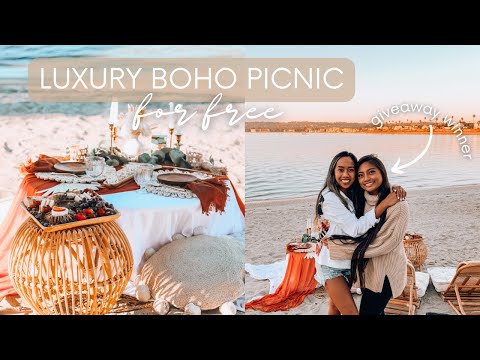 SETTING UP A FREE LUXURY BOHO PICNIC luxury picnic business