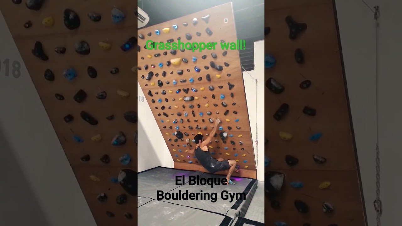 New grasshopper wall at El Bloque Bouldering gym!