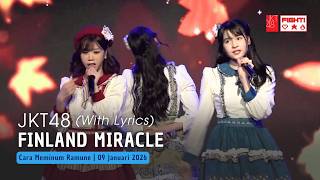 JKT48 - Finland Miracle (Elin, Trisha, Lulu) | CMR 09 Januari 2026