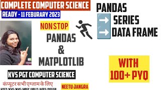 COMPLETE PANDAS MARATHON FOR KVS PGT COMPUTER SCIENCE WITH PYQ || NS CLASSES