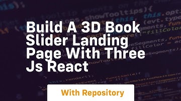 build a 3d book slider landing page with three js react
