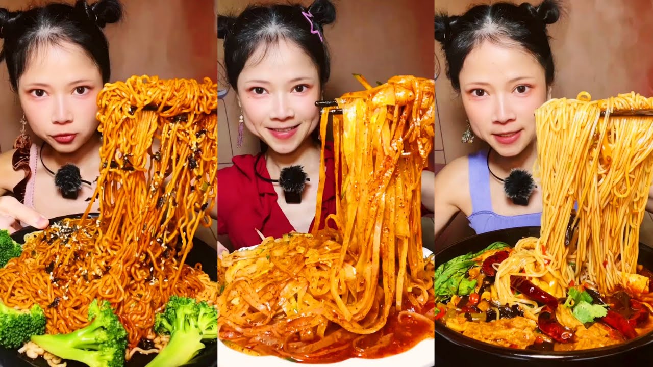Spicy Eating Mukbang Chinese Food Noodles | ASMR/EATING 중국먹방!