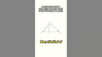 Unlock the Secret to Quick Isosceles Triangle Solutions! #maths