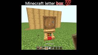 Minecraft letter box 💯🚀 #minecraft #trending #viral #gaming #Rvgaming