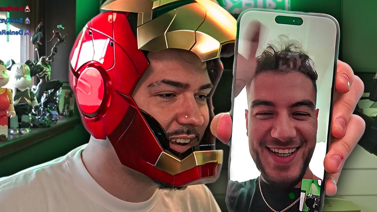 Highman isi Suna Prietenii pe Face Time cu Masca Iron Man