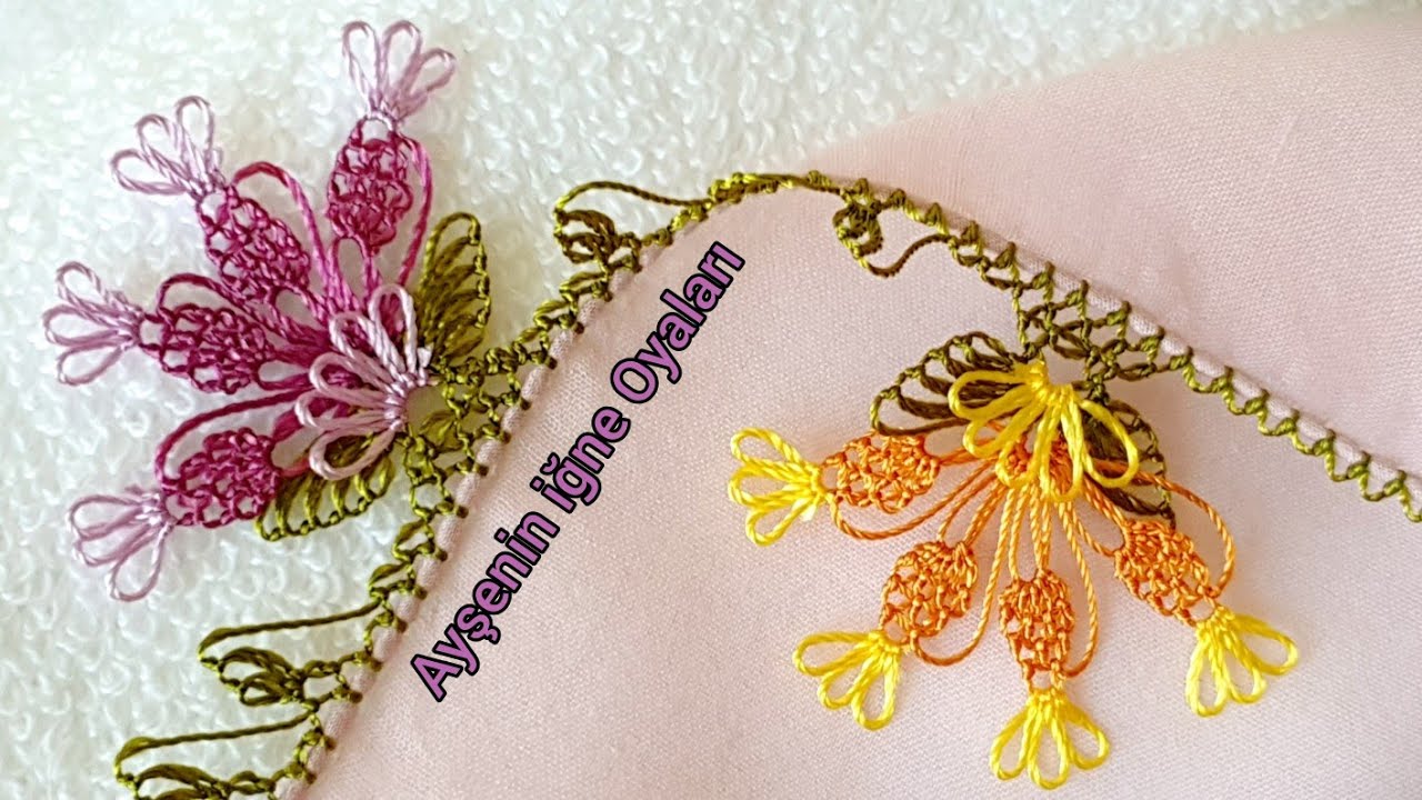 Yapılışı çok kolay  muhteşem gösterişli iğne Oyası modeli anlatımlı yapılışı