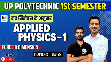 Applied Physics-1 : Up Polytechnic 1st Semester Applied Physics Live Class Day12 #AppliedPhysics2025
