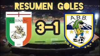 SAN JUAN vs ABB 3-1 INDIRECTO IDA RESUMEN GOLES