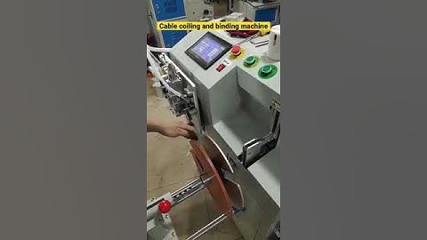 Auto cable coiling winding and binding machine