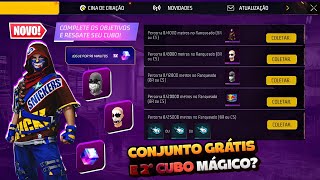 GARENA APELOU!! RESGATE 2° CUBO MÁGICO? ESCOLHA A SKIN GRÁTIS, BARBA DO VELHO E MAIS - FREE FIRE