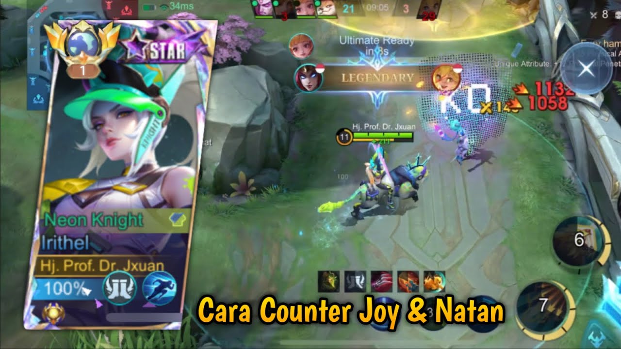 CARA COUNTER JOY & NATAN MENGGUNAKAN IRITHEL! - Mobile Legends