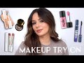 NEW MAKEUP TRY ON: Laura Mercier Concealer, Saie Blush, Ravie Beauty &amp; More || Tania B Wells