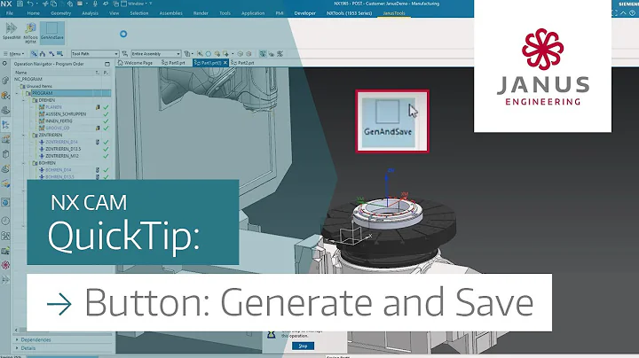 NX CAM Tutorial | Generate operations and save part files at the push of a button? ▶👇