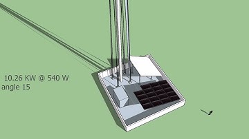 10+ KW Telecom Tower Solar System Design by  Google Sketchup