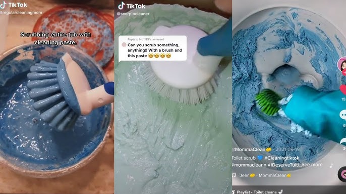 Hot Pink Bloo Toilet Bowl Cleaner 😍 ASMR Cleaning, TikTok Cleaning Video 