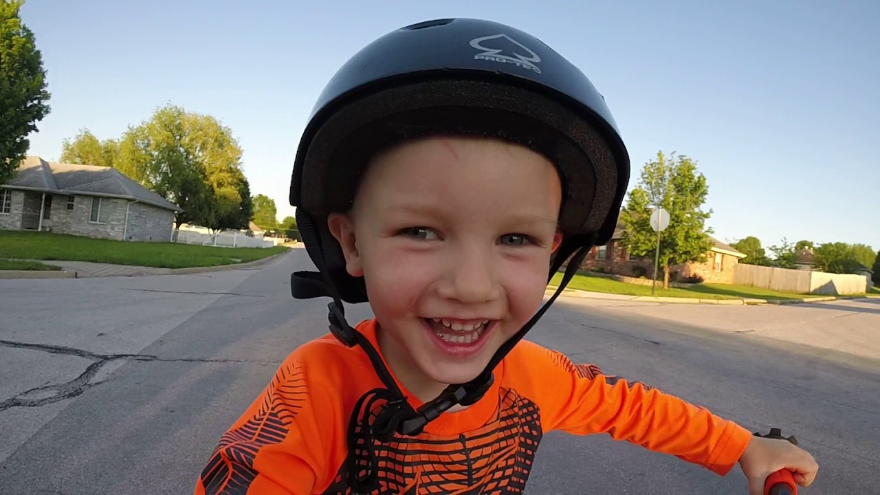 Cash age 3 1st ride on his new 16