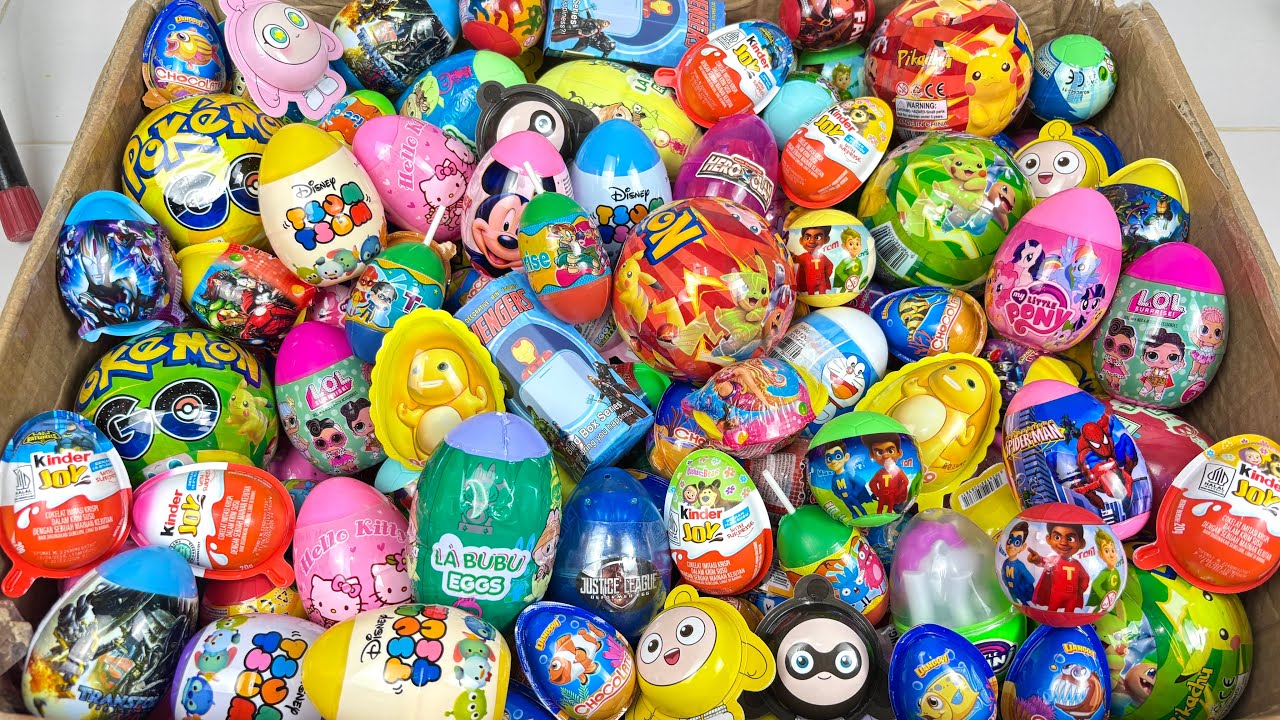 Satisfying With A Lot Of Surprise Egg, Surprise Pack, Kinder Joy Unpacking | ASMR