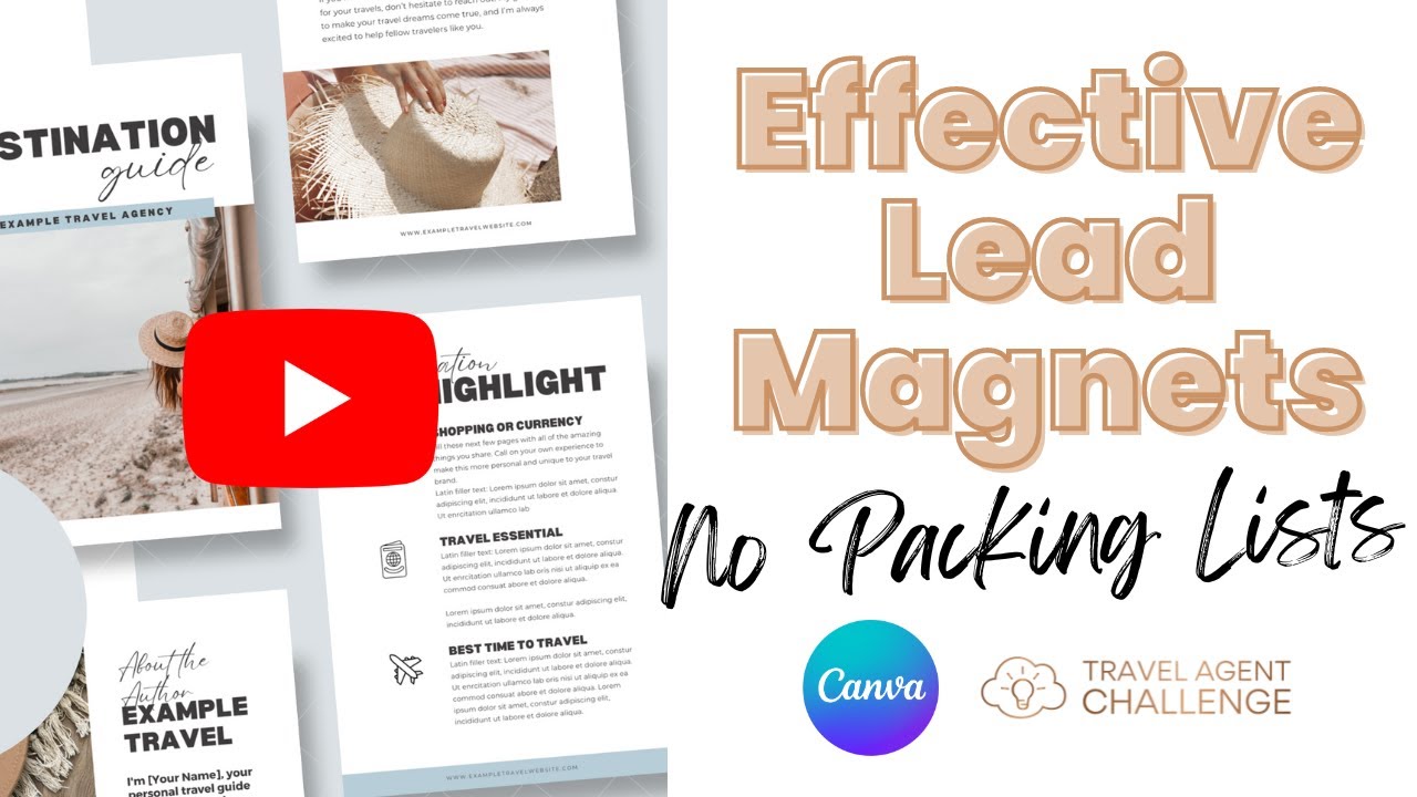 Part 1 - Effective Lead Magnets for Travel Agents | Canva for Travel Agents | Travel Agent Tips