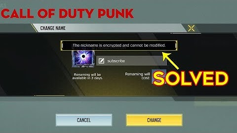 NAME PROBLEM IN CALL OF DUTY MOBILE PROBLEM SOLVED.