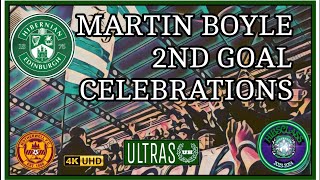 📣 - HERE WE GO AGAIN.- Block Seven Ultras celebrating Martin Boyle 2nd goal - Hibernian v Motherwell