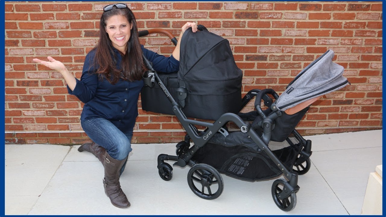 contours curve tandem double stroller