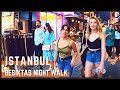 Istanbul Turkey 2021 | Beşiktaş Neighborhood Walking Tour At Night | 4K UHD 60fps | beşiktaş çarşı