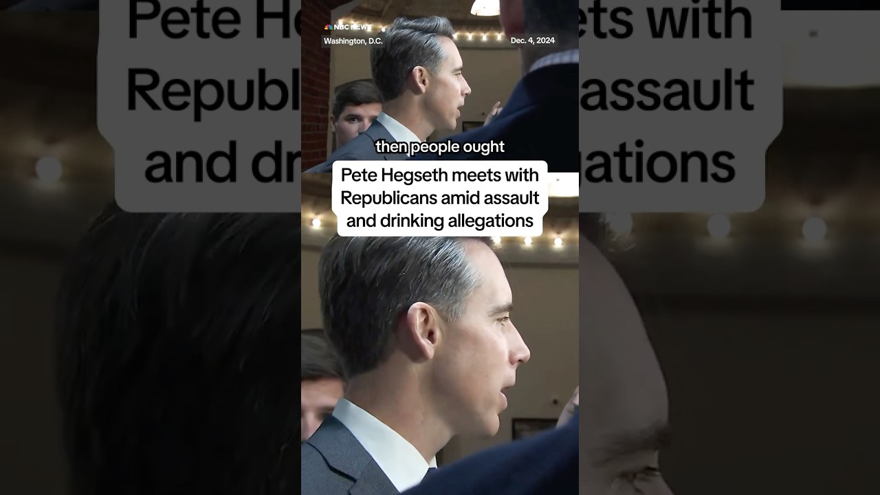 Pete Hegseth meets with Senate Republicans amid assault and drinking allegations Pete Hegseth meets with Senate Republicans amid assault and drinking allegations