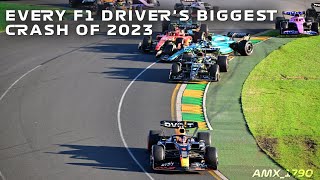 The Biggest Crash For Every Formula 1 Driver In The 2023 Season