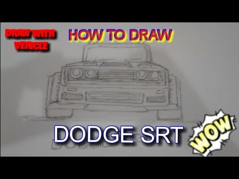 how to draw dodge challenger srt - draw with vehicle - YouTube