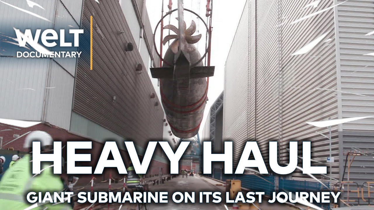 Documentary backdrop image for Heavy Haul: Giant U17 submarine goes on its last journey - Tough transportation through North Europe (2024)