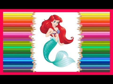 Принцесса Диснея русалочка Ариель Coloring Princess Disney mermaid Ariel Беларусь Belarus раскраска