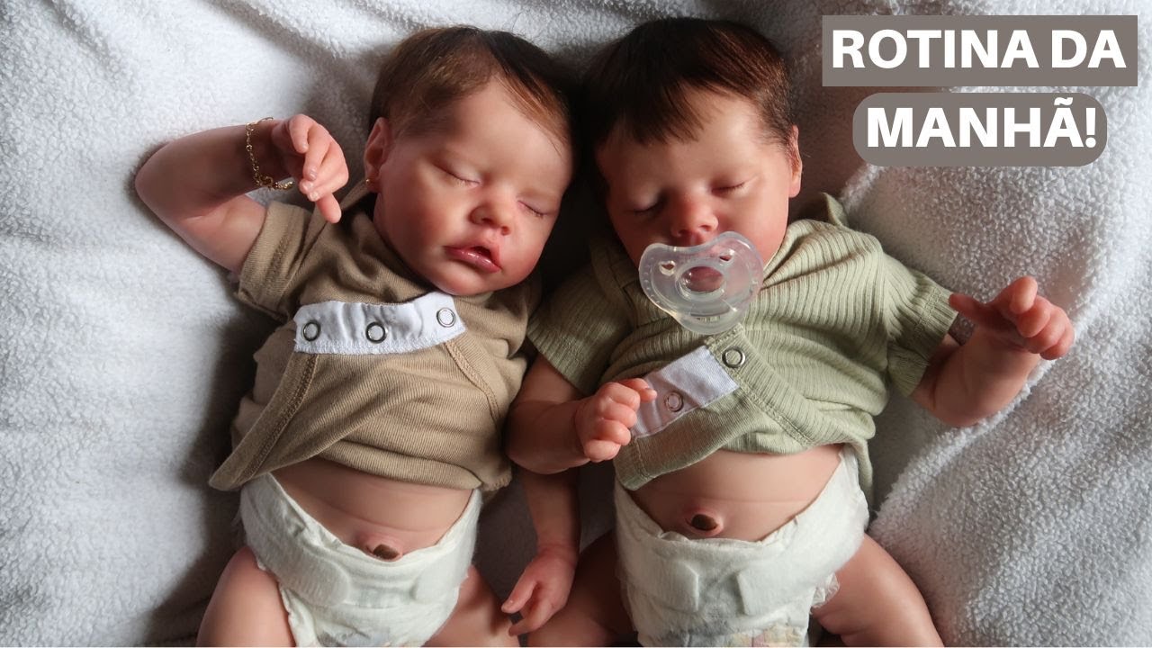 ROTINA DA MANHÃ COM OS BEBÊS REBORNS GÊMEOS!