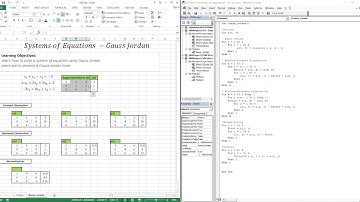 Gauss Jordan - EXCEL/VBA