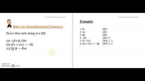 4.1d Quantificational Symbolization 1: Subject Predicate Discourse