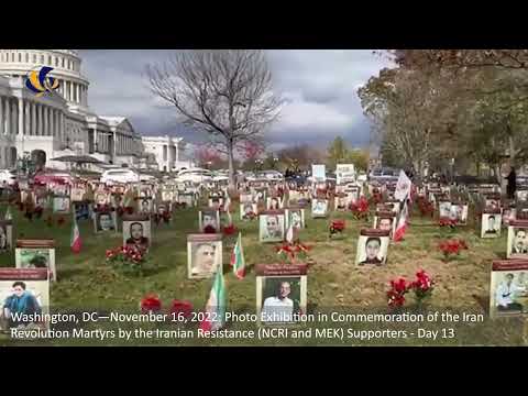 Washington, DC—November 16, 2022: Photo Exhibition in Commemoration of the Iran Revolution Martyrs.