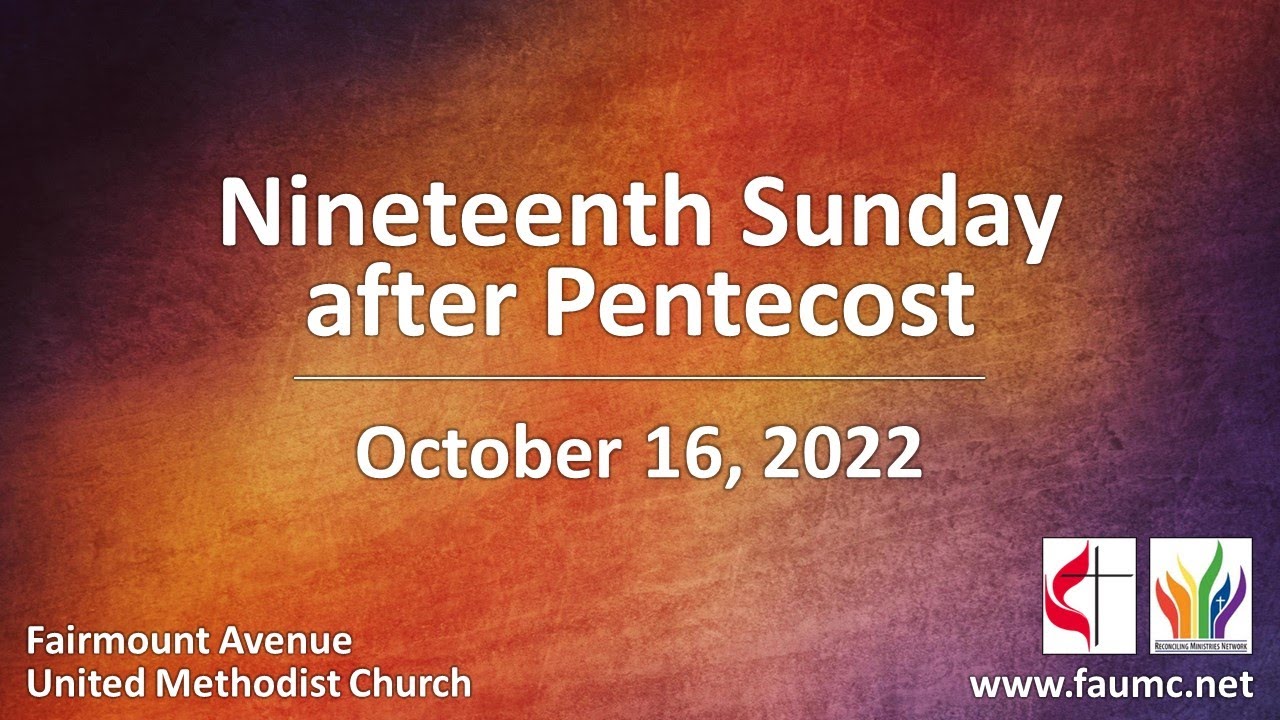 Fairmount Avenue United Methodist Church Online Worship October 16