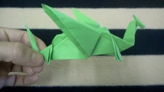 HOW TO MAKE AN ORIGAMI DRAGON ? - Cómo hacer un Dragón de papel, Manualidades