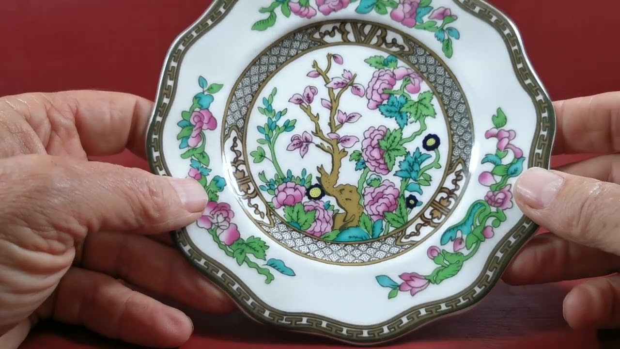 coalport the Indiantreeイングランド希少モデル皿 Coalport China Indian Tree 12 Sided Side 6-inch Plate - YouTube