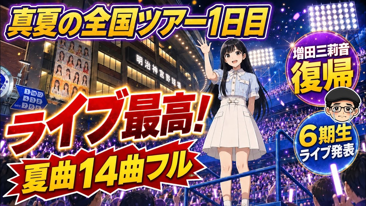 ライブ最高【乃木坂46】真夏の全国ツアー 神宮1日目 増田三莉音復帰 6