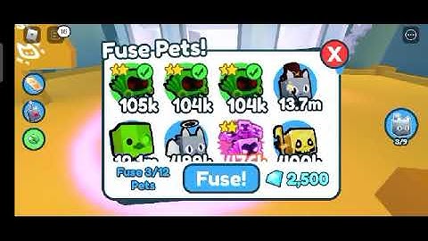 FUSING WEAK PETS PART 6 PET SIMULATOR X : 3 RAINBOW DOMINUS FRIGIDUS