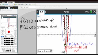 How To Find The Intervals For Concave Up And Concave Down Via Ti Nspire Cx