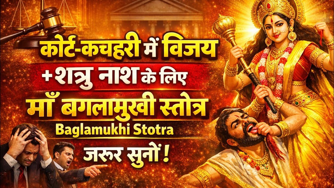 कोर्ट-कचहरी में विजय के लिए सुनें माँ बगलामुखी स्तोत्र | शत्रु का मुँह बंद करने वाला चमत्कारी पाठ