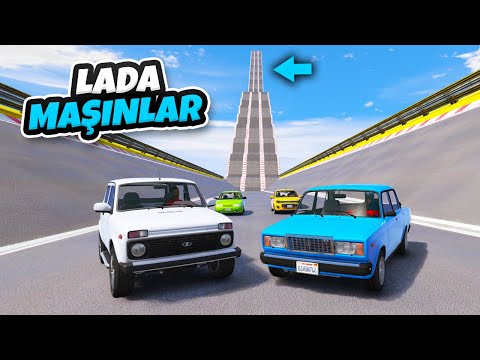 Lada Ailesi Arabalar Maşınlar Kasisli İniş Parkurunda - GTA 5