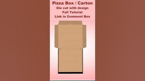 Pizza Box / Carton 3D Mockup / Die cut / Design Full video link in Description #graphicdesign